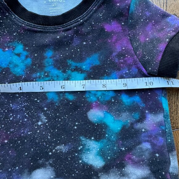 Rags to Raches Girls Drop Pocket Dress in Celestial Galaxy Size 2T Black Purple - Picture 5 of 7